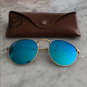 blue tinted ray bans
